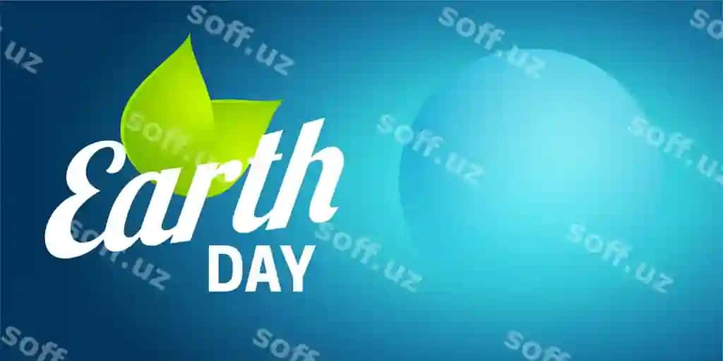 Baxarli Yer kuni ekologiya konseptsiya dizayni sharqli xarita chizish yaproqlari bilan | Happy earth day ecology concept design with globe map drawing leaves