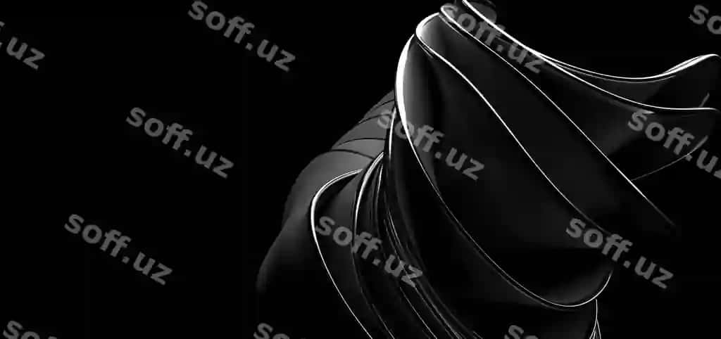 Anqarli 3d fon dalgali shakl premium qora kumrush qatlamli shakl | Abstract 3d background wavy shape premium black silver layered shape