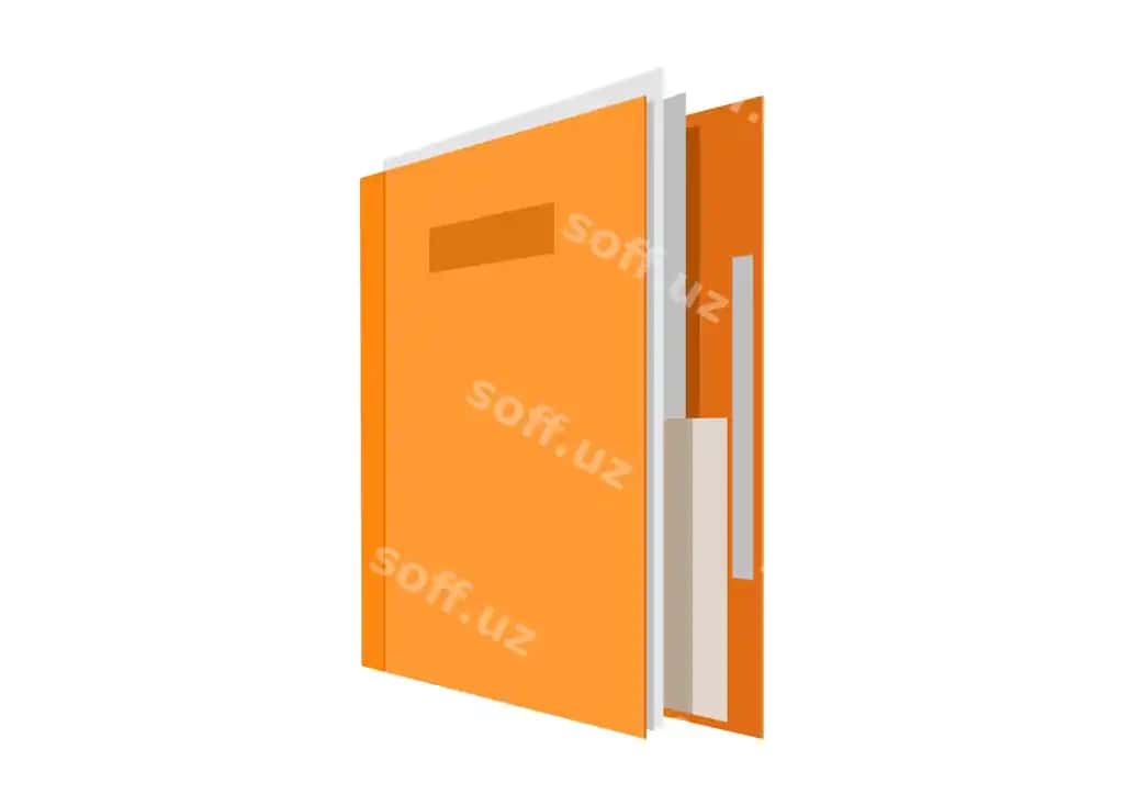 Ofis fayl papkasi oddiy tekis illustratsiyasi | Office file folder simple flat illustration