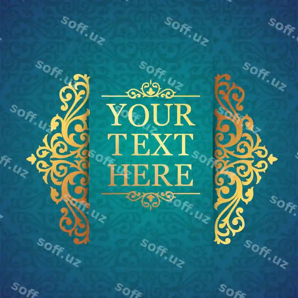 Dekorativ gulli san'atli ramka chegara dizayni orqa foni | Ornamental floral artistic frame border design background