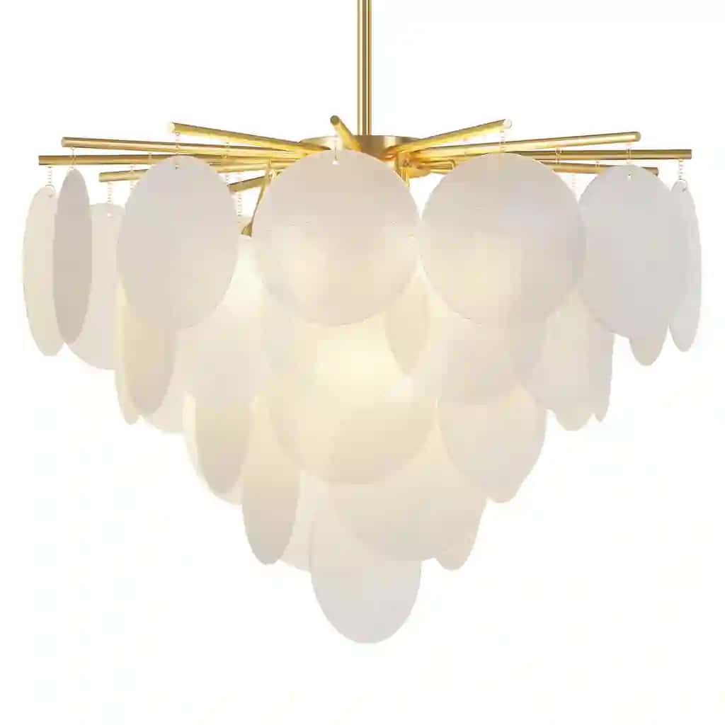 WOMO Tiered Textured Glass Cloud Chandelier