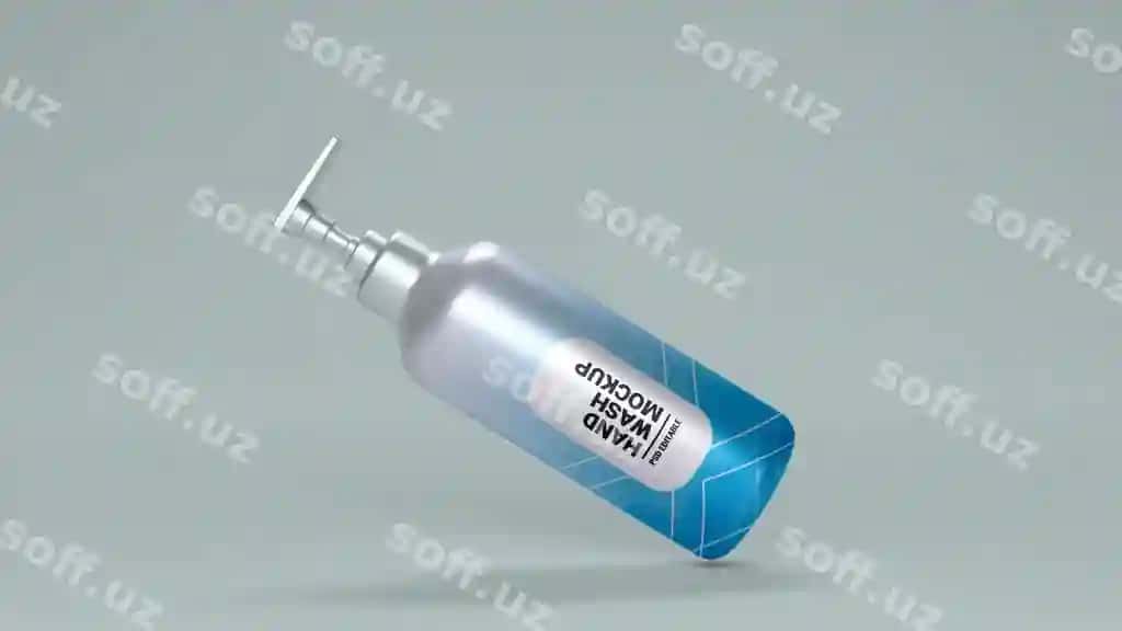 Psd qo'l yuvish shishasi namunasi | Psd hand wash bottle mockup