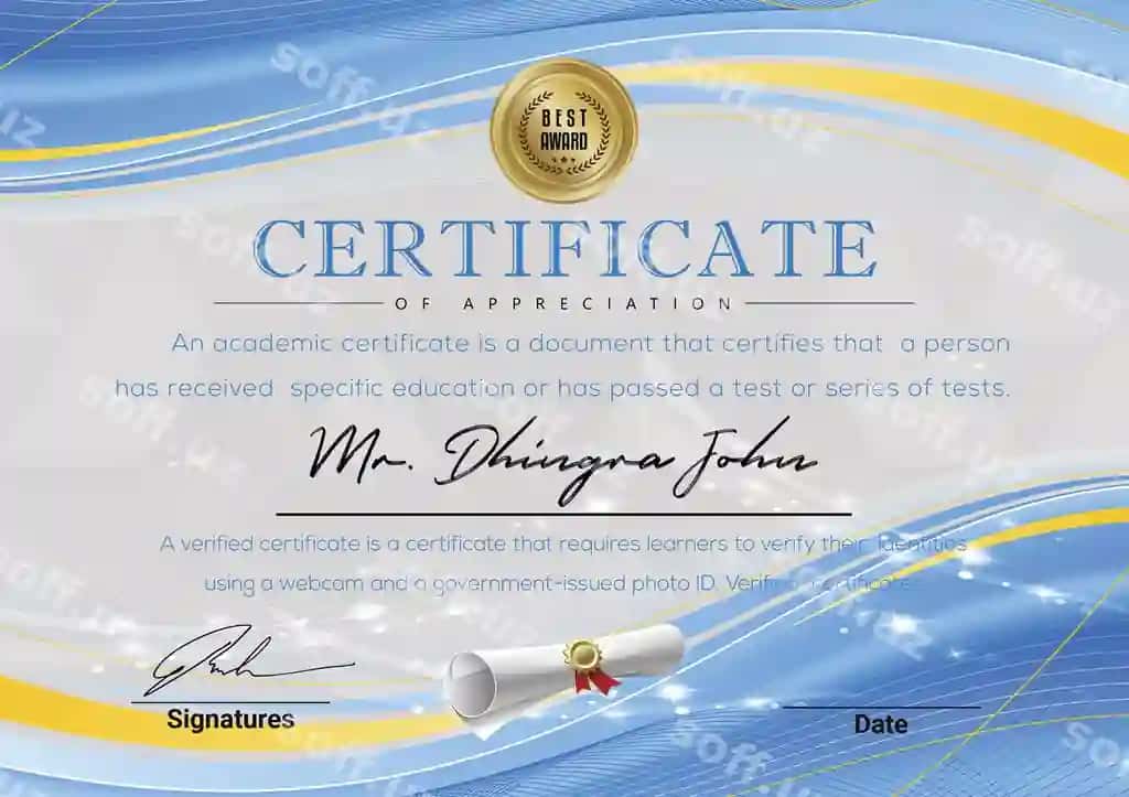 Sertifikat | Certificate