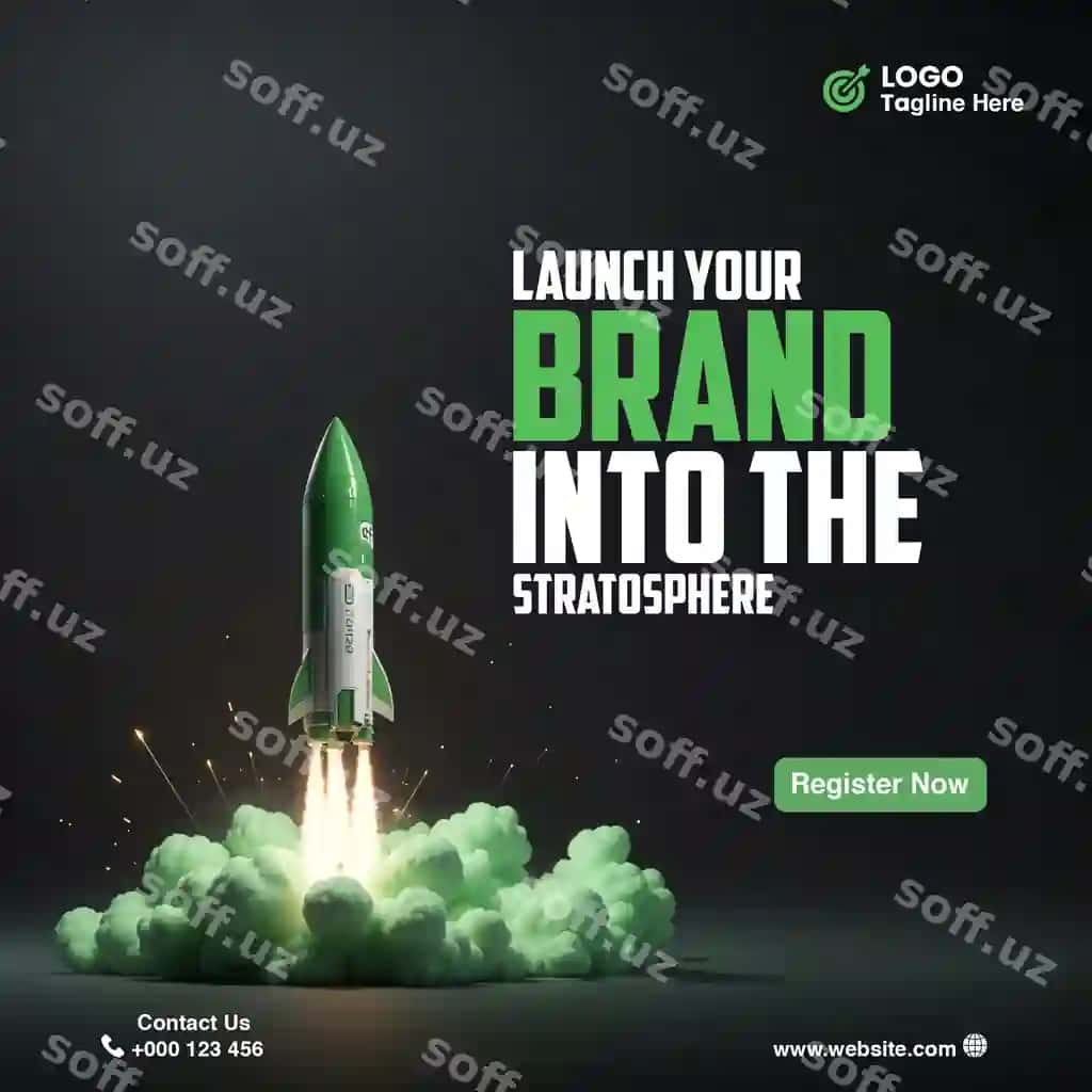 Raqamli marketing agentligi brend posteri | Digital marketing agency brand poster