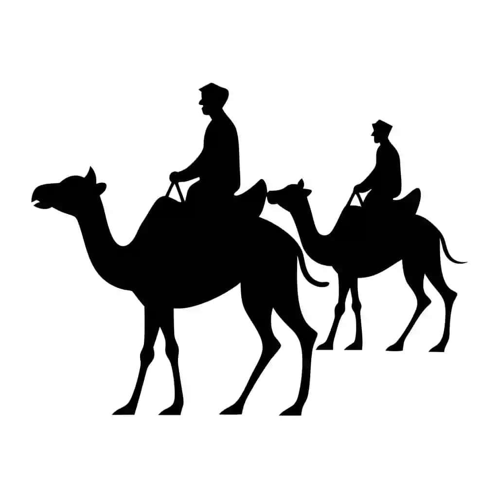 Shlyapa bilan tuya minayotgan odam | Man riding camel with hat it