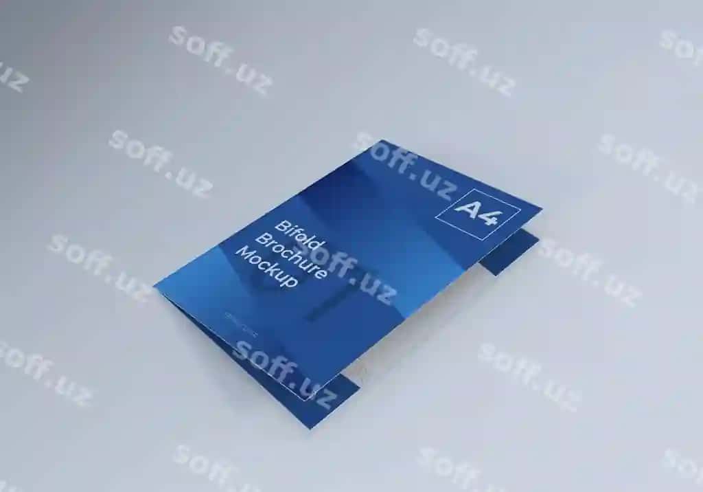 Oddiy ikki varaqli broshyur shabloni | Simple bifold brochure template