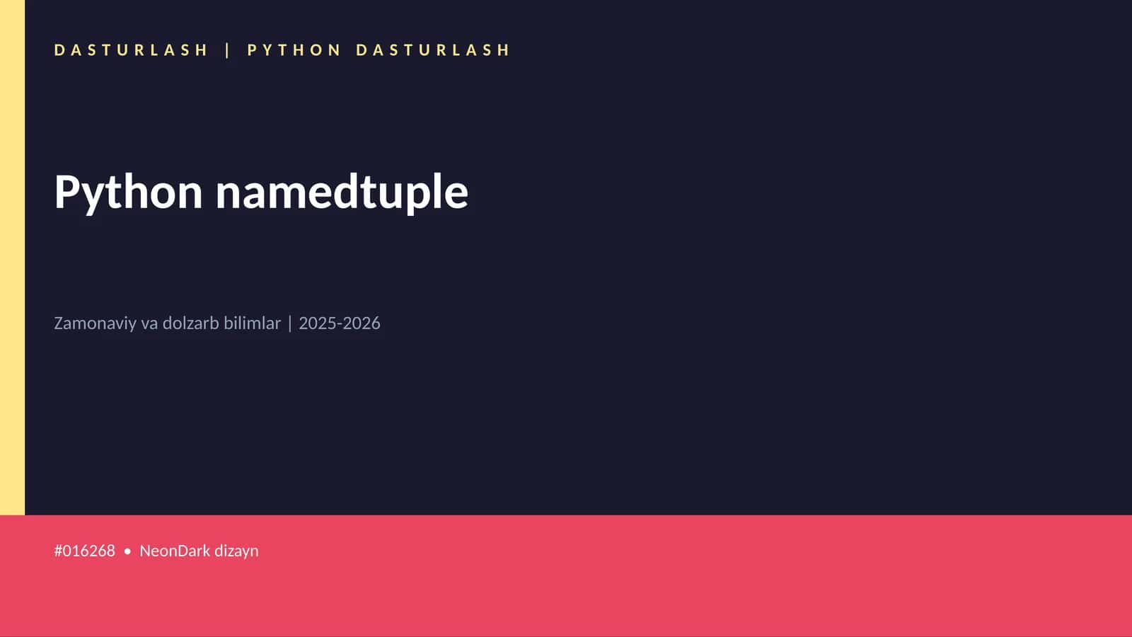 PYTHON DASTURLASH