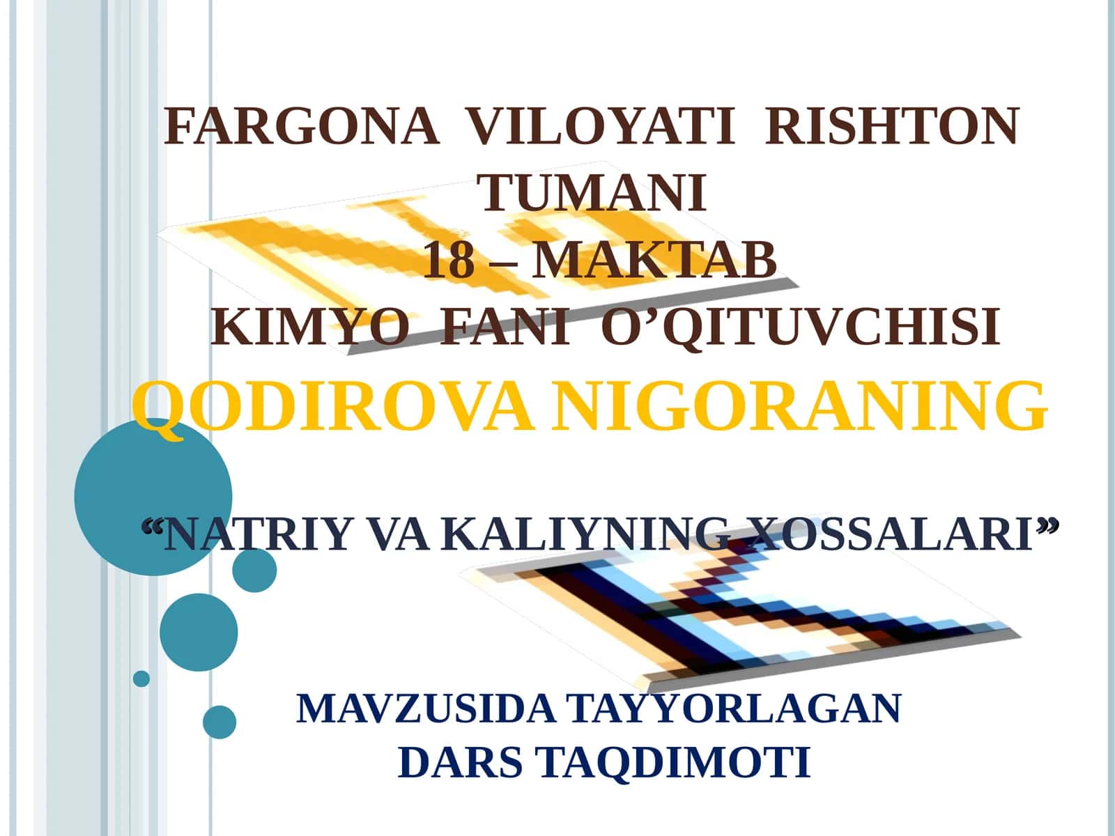 Natriy va kaliyning xossalari
