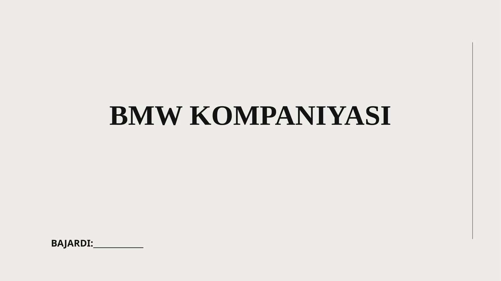 BMW KOMPANIYASI