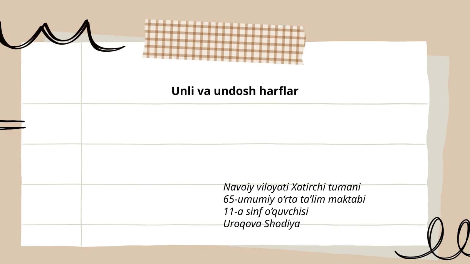 Unli va undosh harflar