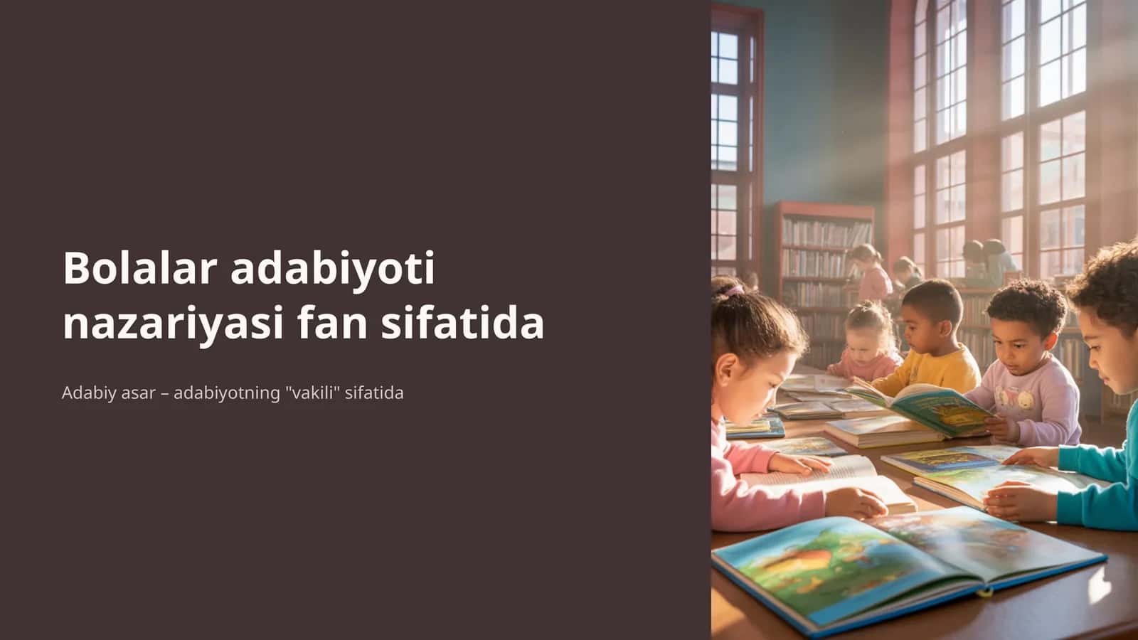 Bolalar adabiyoti nazariyasi fan sifatida