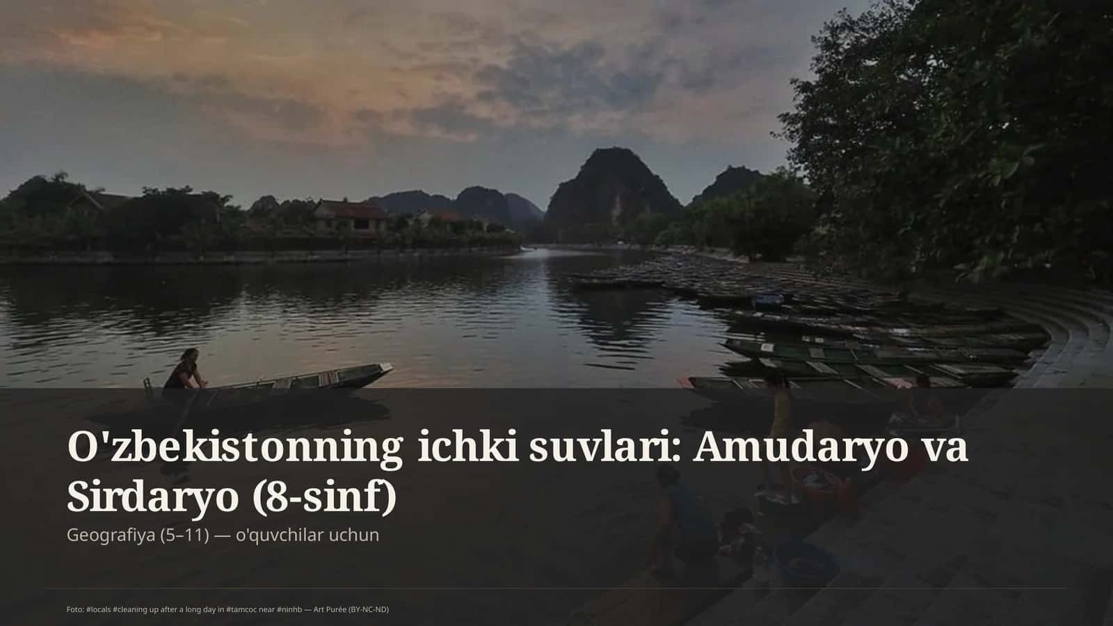O'zbekistonning ichki suvlari: Amudaryo va Sirdaryo (8-sinf)