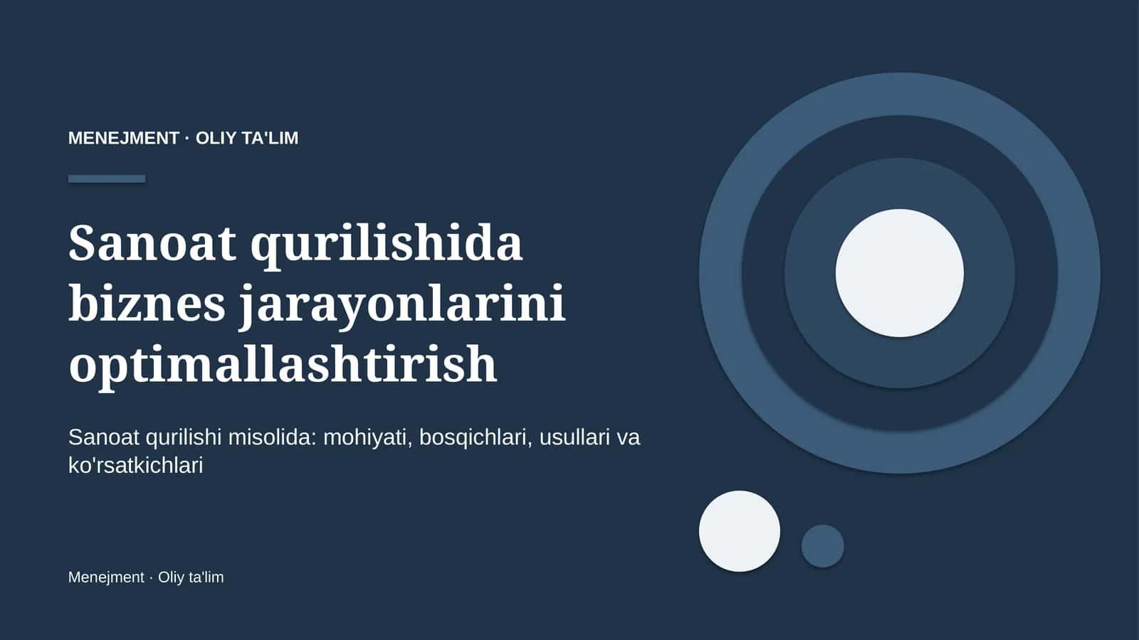 sanoat qurilishida biznes jarayonlarini optimallashtirish 4495
