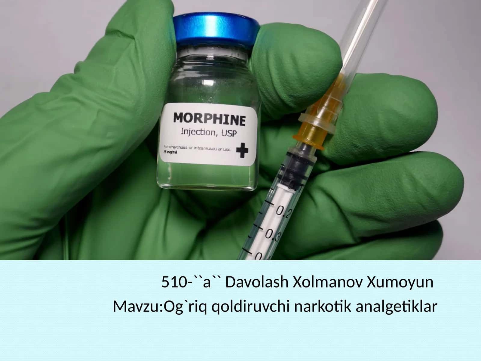 Og'riqqoldiruvchi narkotik analgetiklar