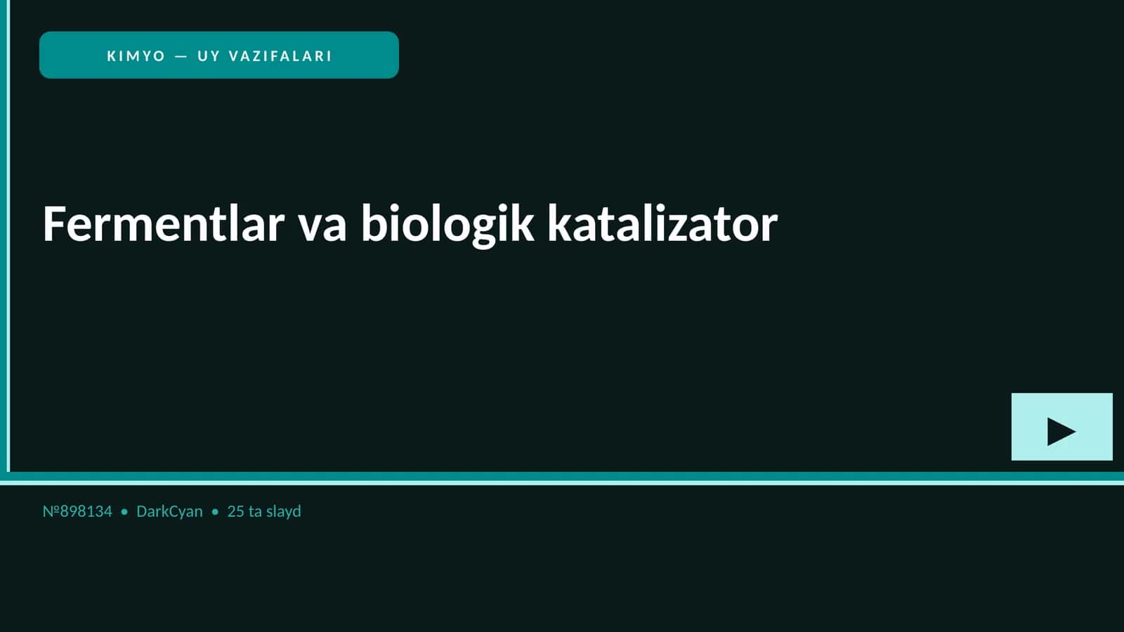 Fermentlar va biologik katalizator