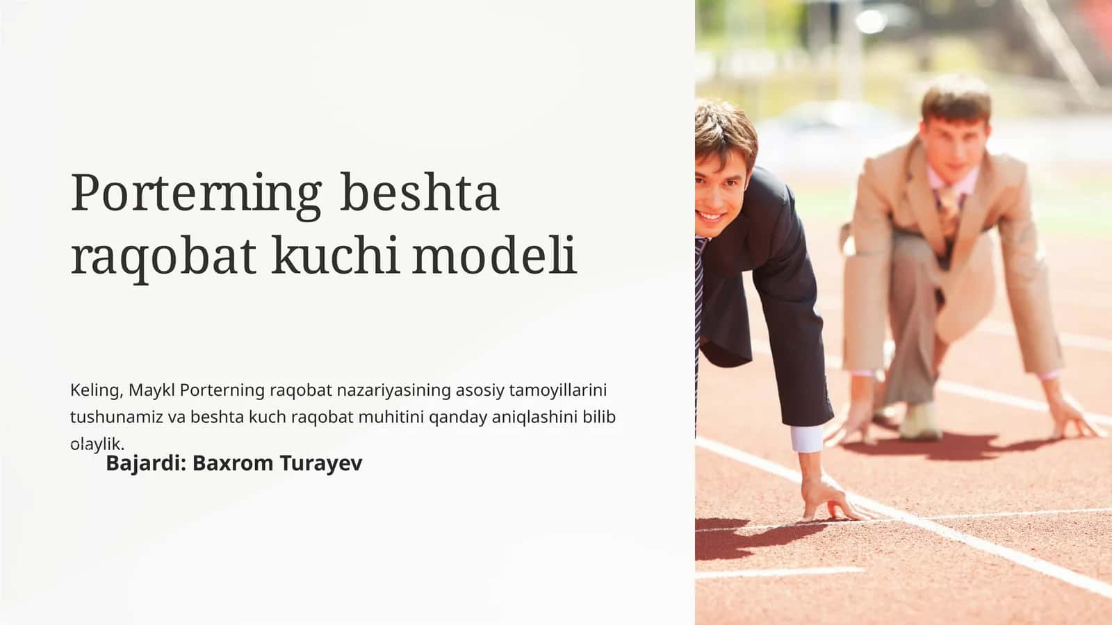 Porterning beshta raqobat kuchi modeli