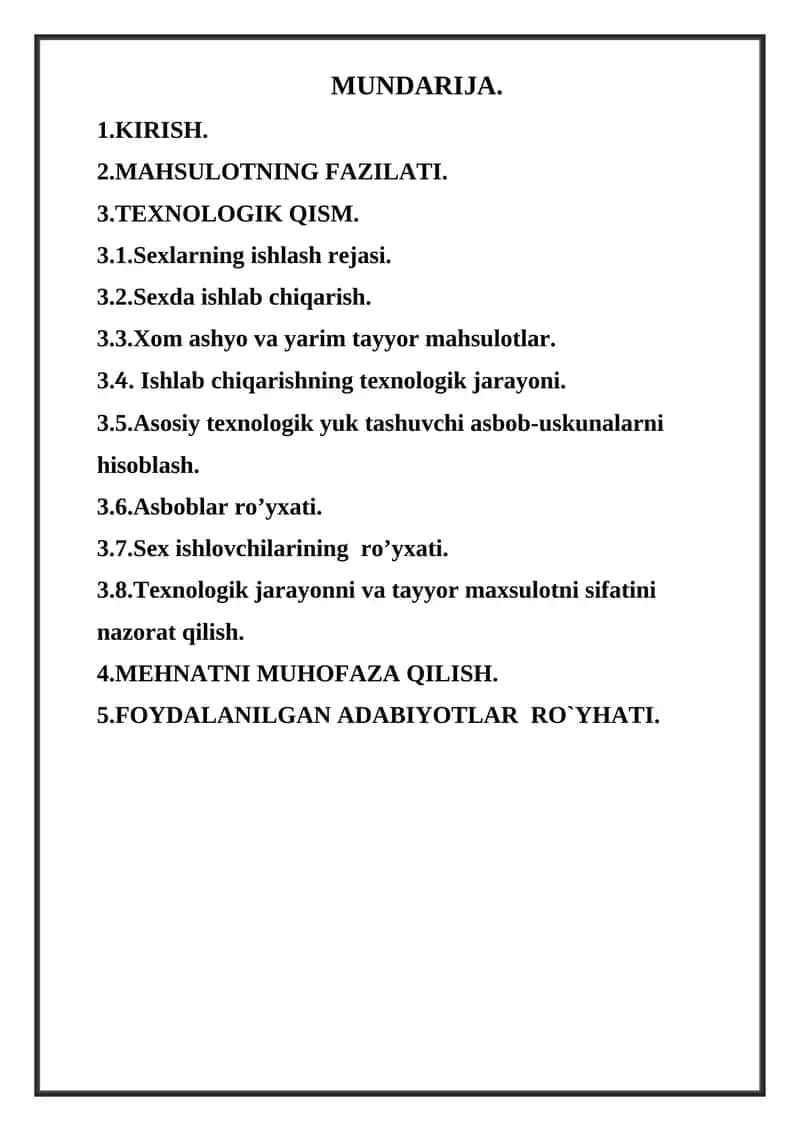 Qurilish xom-ashyolari boʻyicha biznes reja