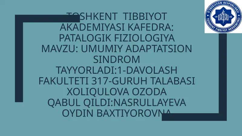 Umumiy adaptatsion sindrom