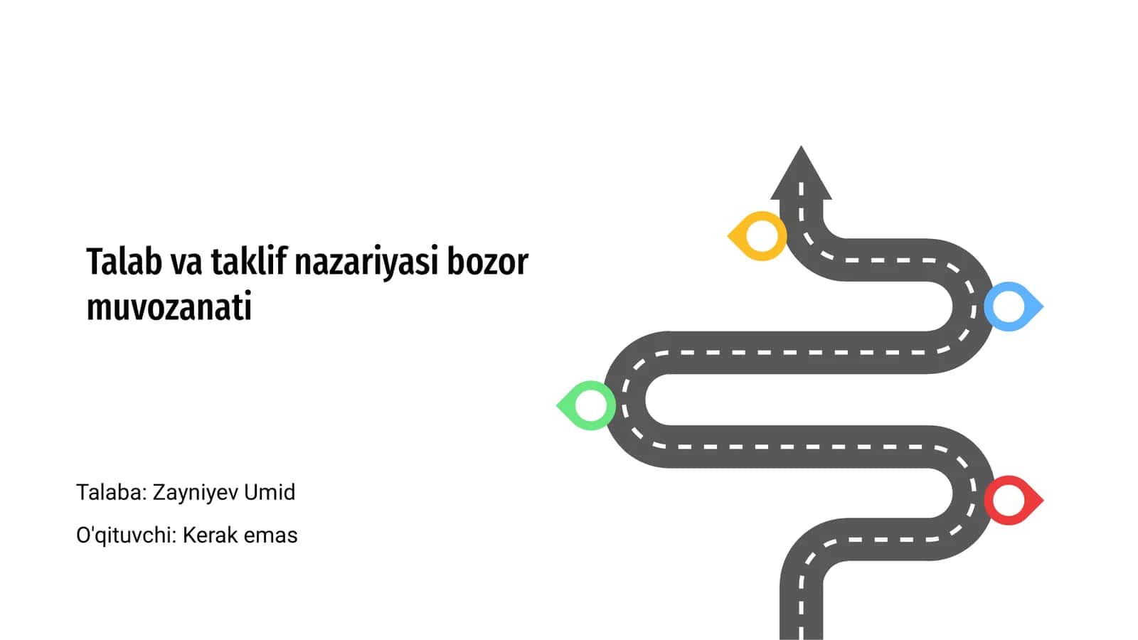 Talab va taklif nazariyasi bozor muvozanati