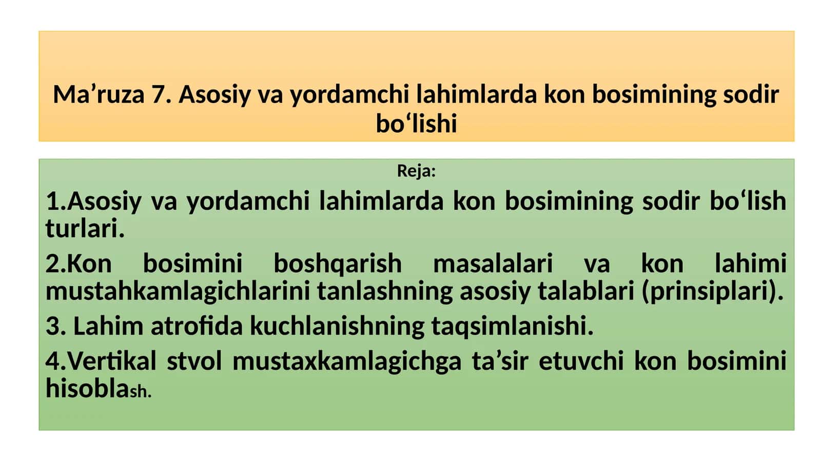 Kon bosimi va mustahkamlik