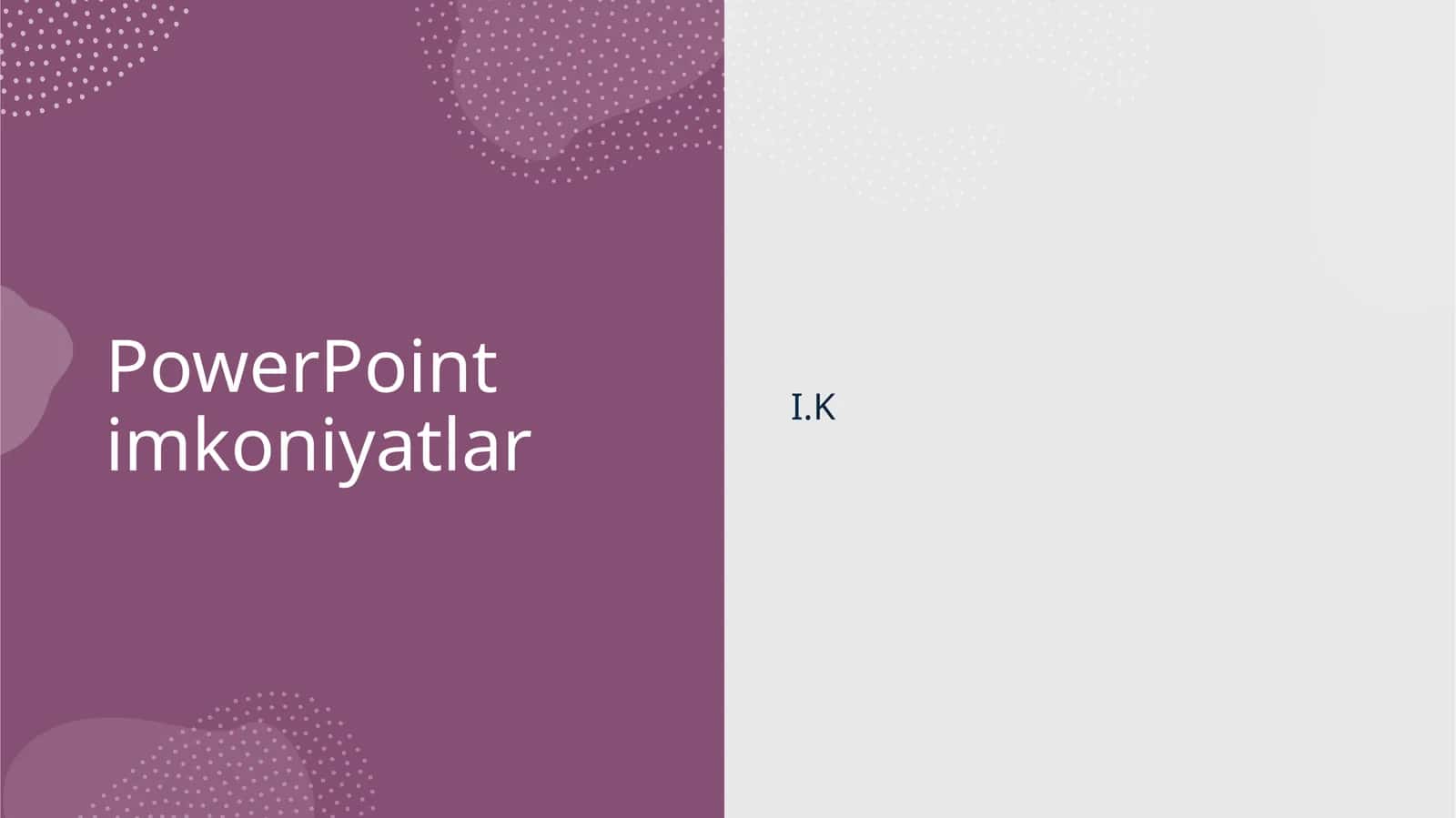 PowerPoint imkoniyatlar