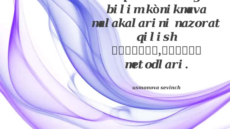 Iste'dodli bolalarning kognitiv qobiliyatlarini nazorat qilish: umumiy tavsif