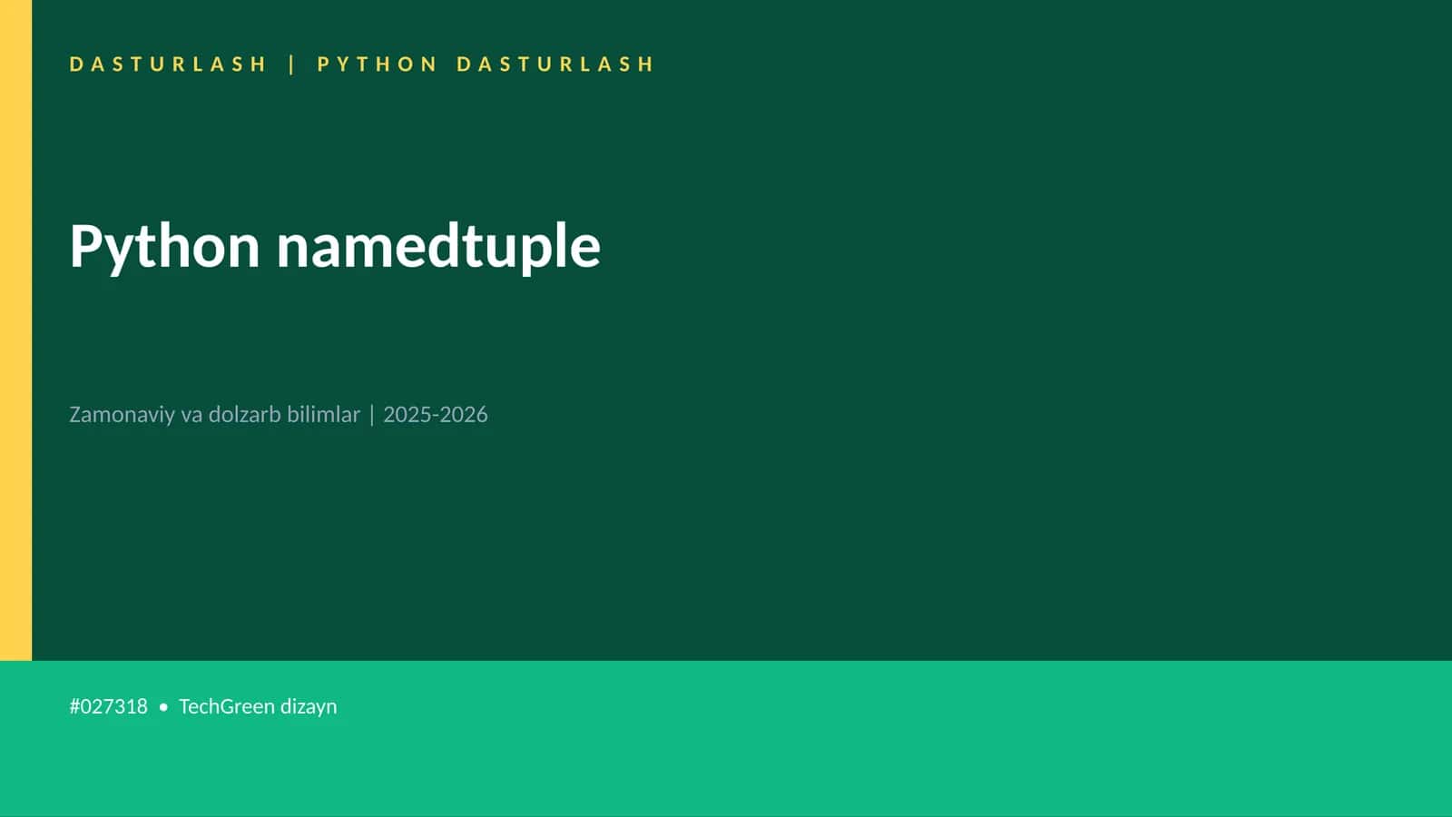 DASTURLASH | PYTHON DASTURLASH