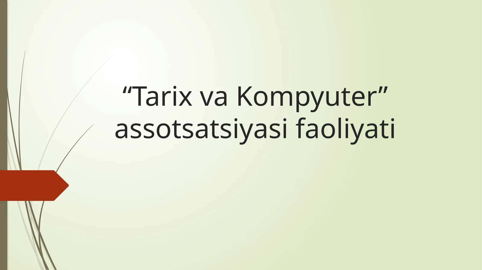Tarix va Kompyuter assotsatsiyasi faoliyati