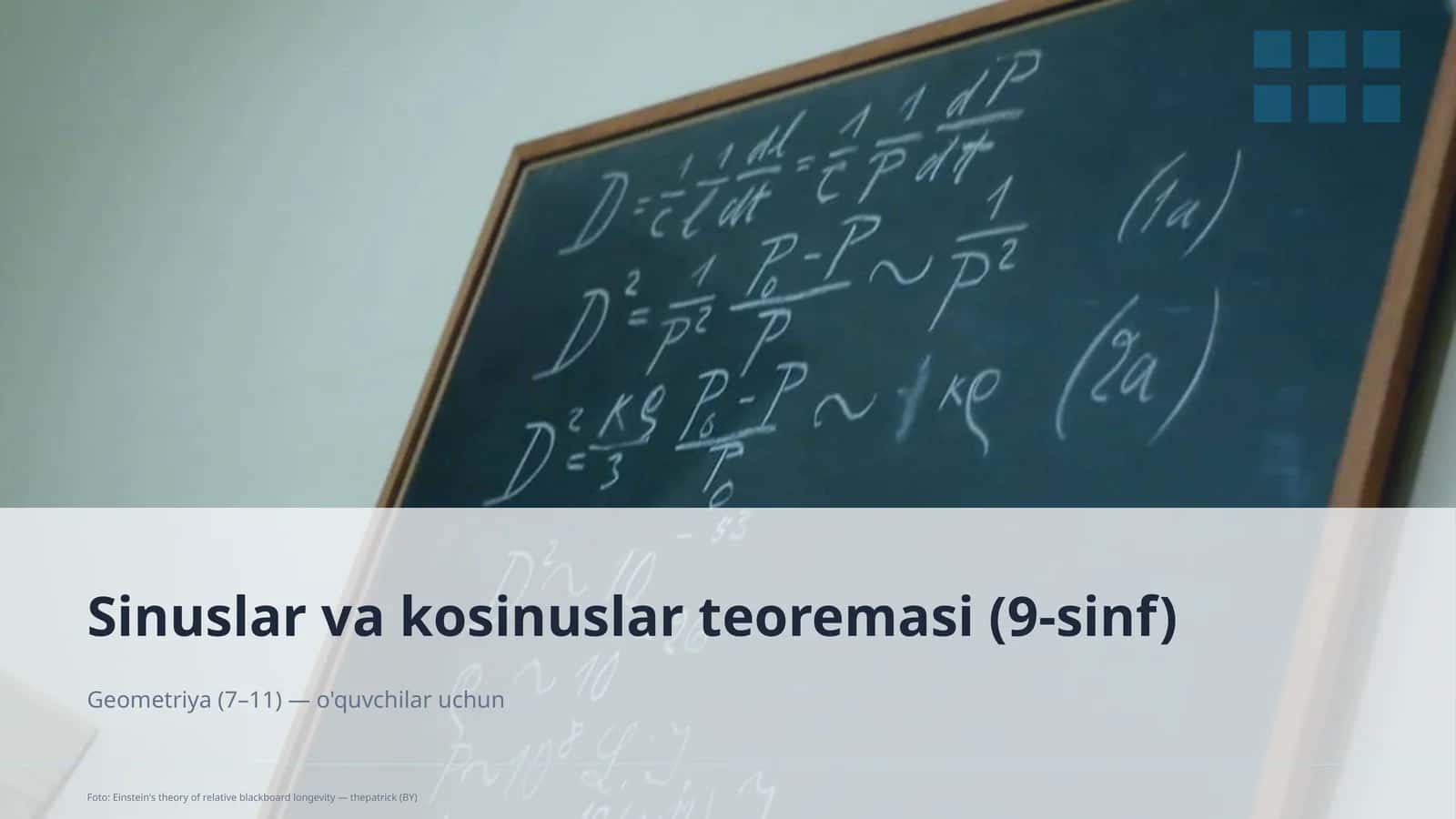 Sinuslar va kosinuslar teoremasi (9-sinf)