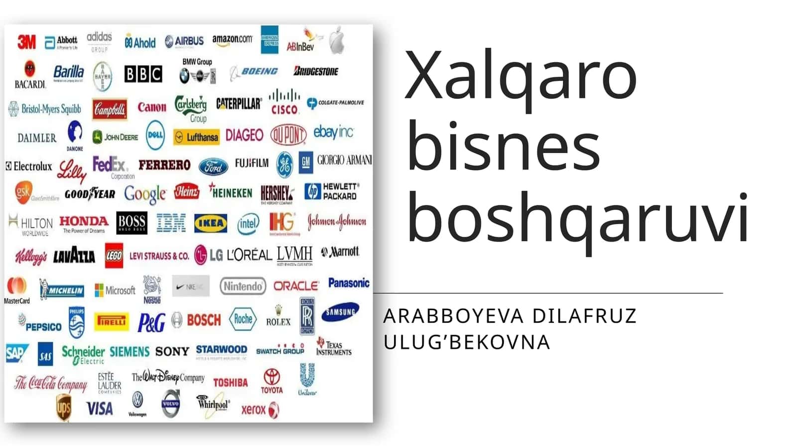 Xalqaro bisnes boshqaruvi