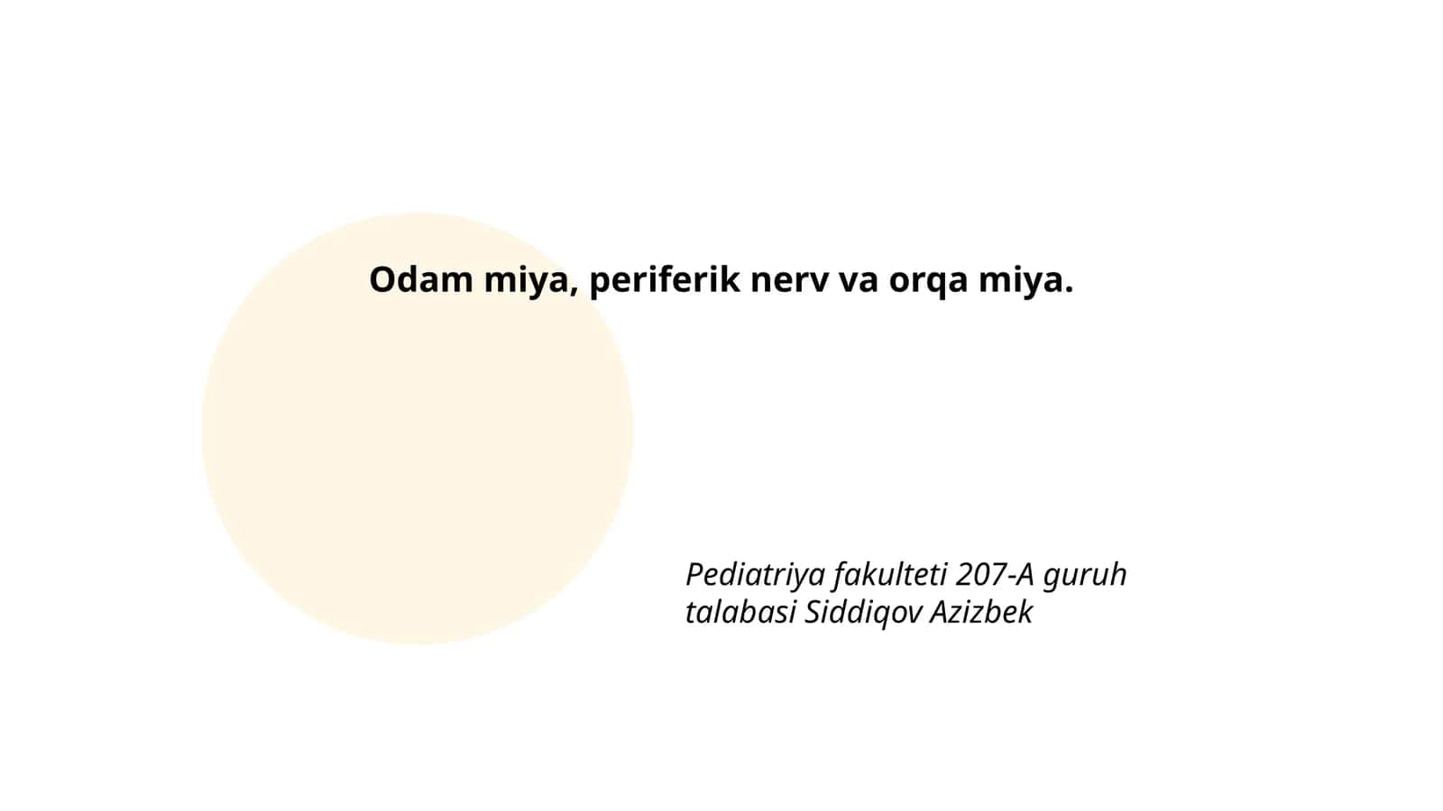 Odam miyasi anatomiyasi
