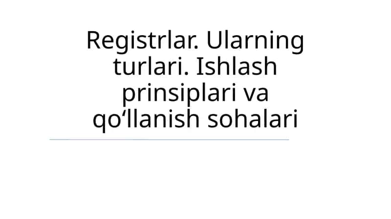 Registrlar