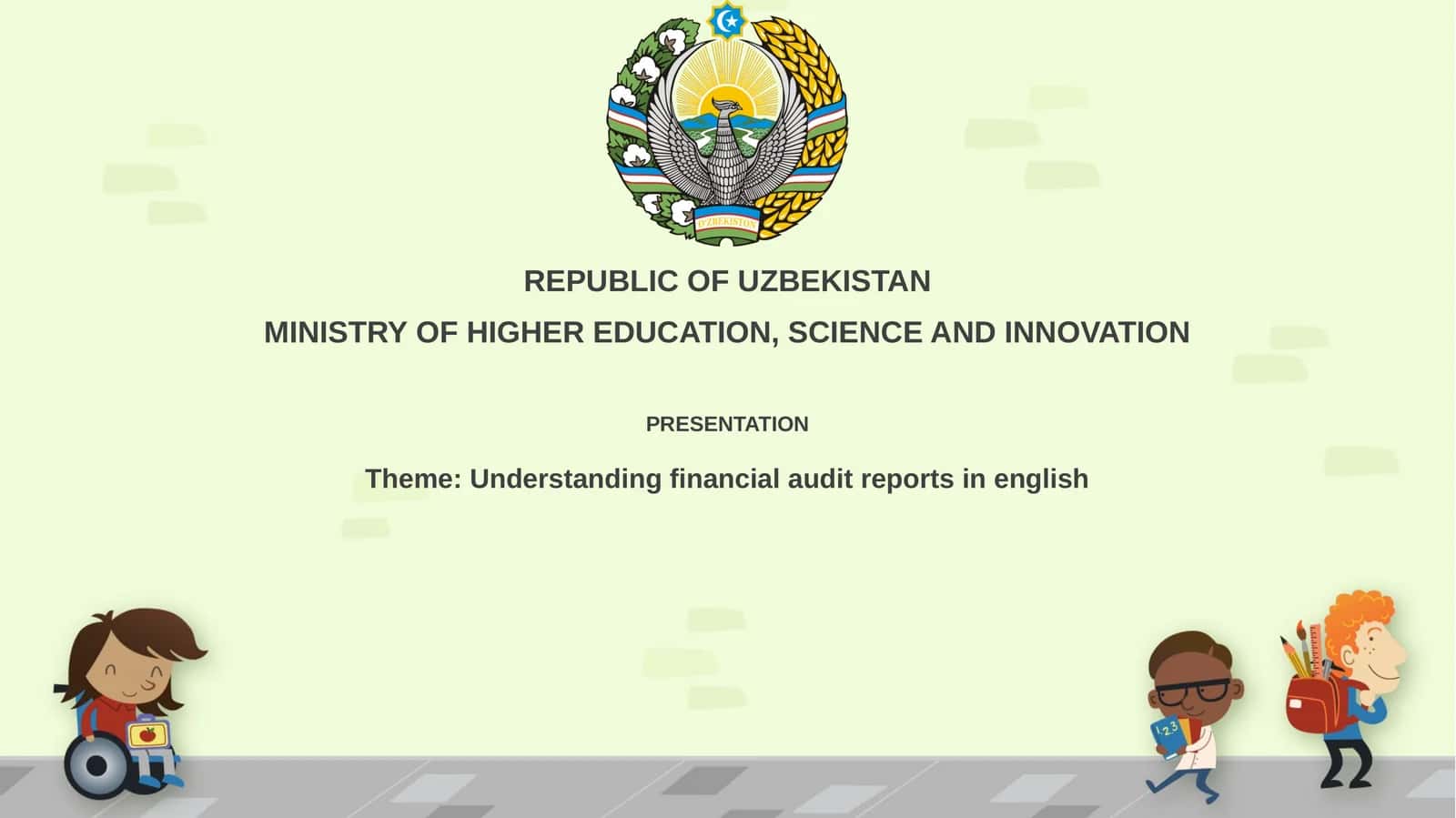 Presentation on Understanding Financial Audit Reports in English