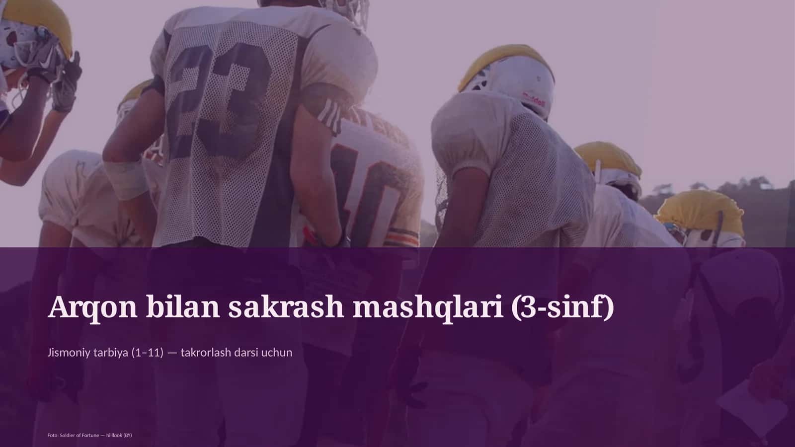 Arqon bilan sakrash mashqlari (3-sinf)