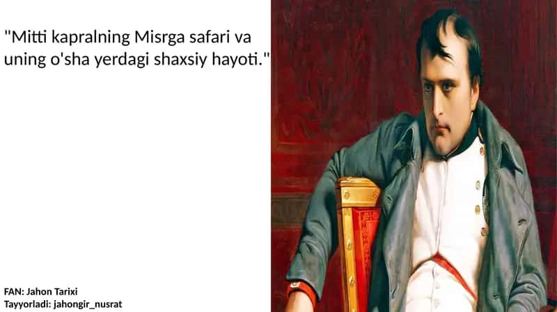 napoleon bonapartning misrga yurishi