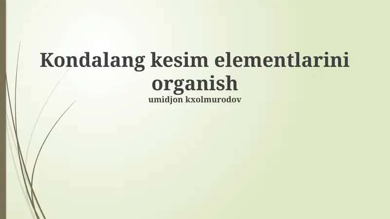 Kesma elementlar