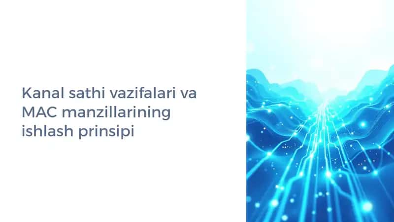 Kanal Sathi (Data Link Layer): Asosiy Vazifalari