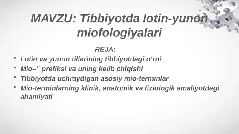 Tibbiyotda lotin-yunon miofologiyalari