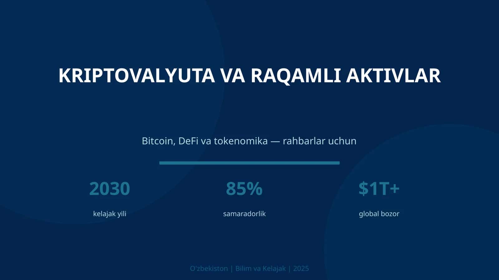KRIPTOVALYUTA VA RAQAMLI AKTIVLAR