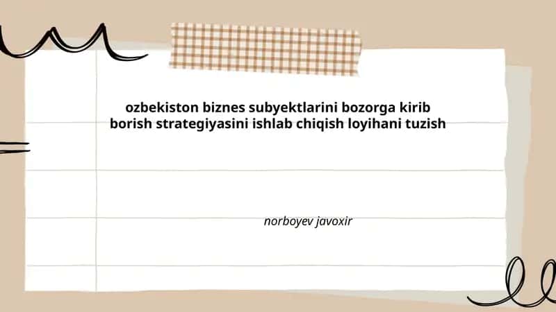 Bozor kirish strategiyasi