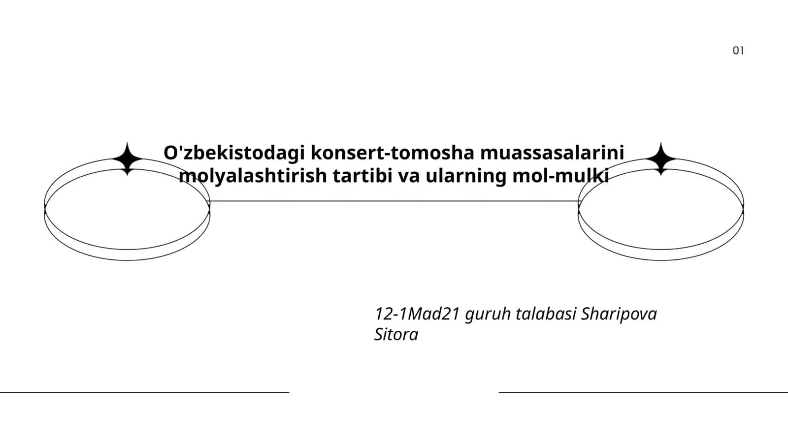 O'zbekistodagi konsert-tomosha muassasalarini molyalashtirish tartibi va ularning mol-mulki