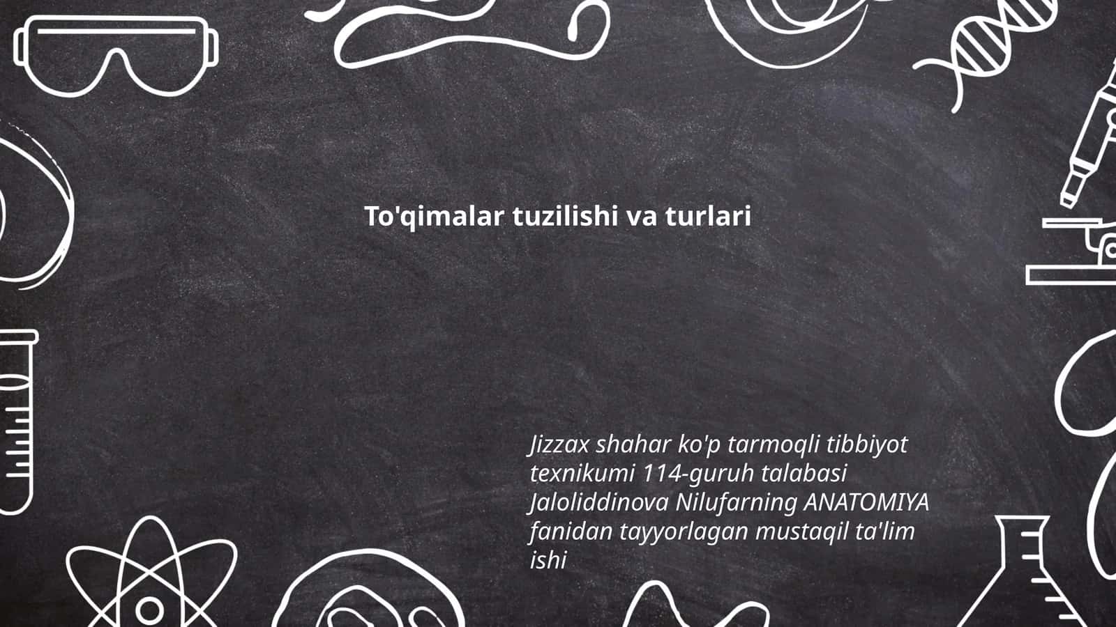 To'qimalar tuzilishi va turlari