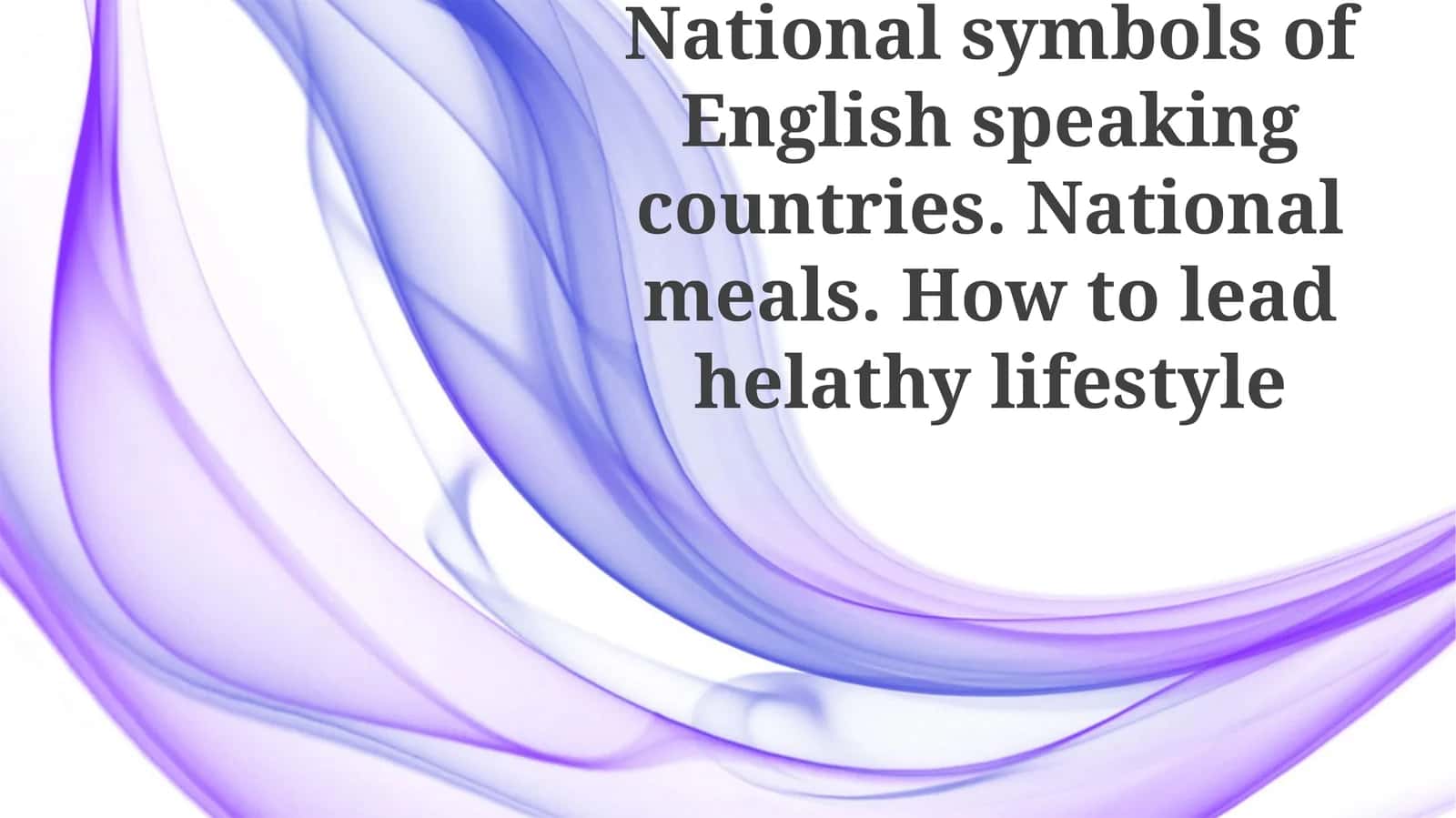 National Symbols of English-Speaking Countries