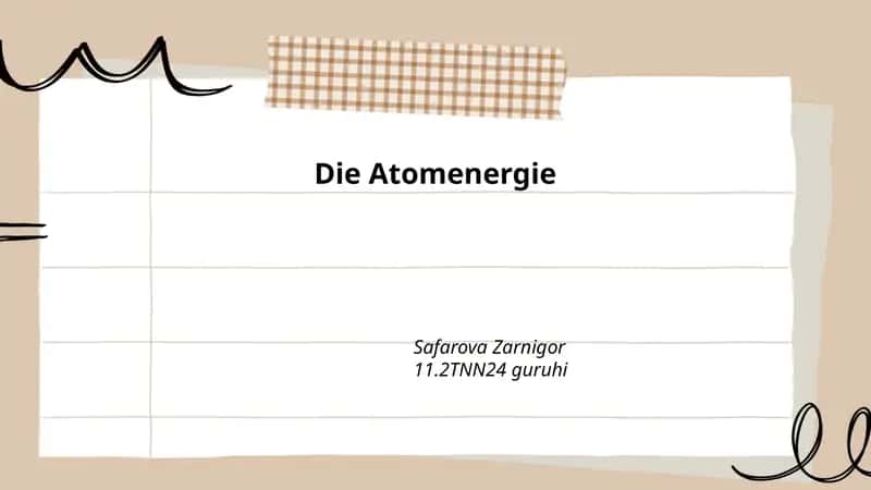 Die Atomenergie