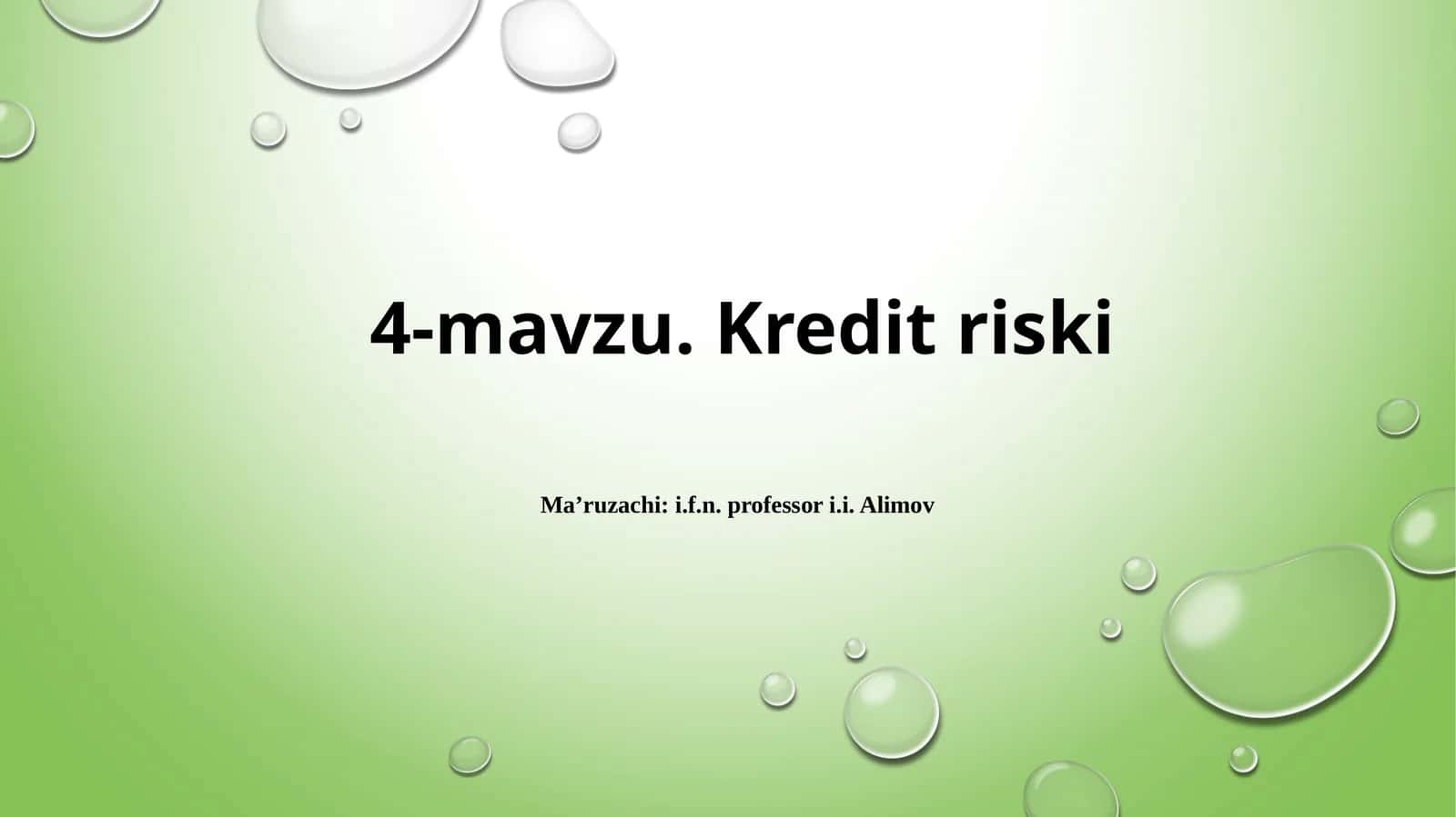 Kredit riski