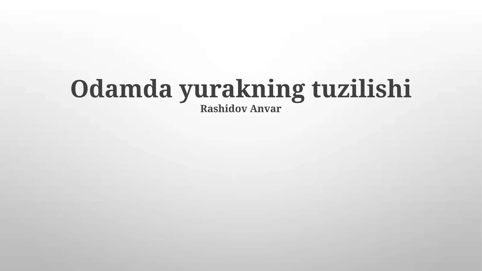 Yurakning Tuzilishi