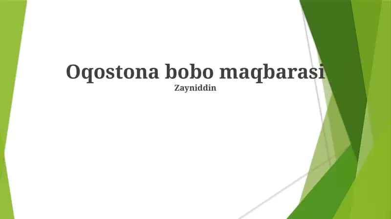 Oqostona Bobo maqbarasi
