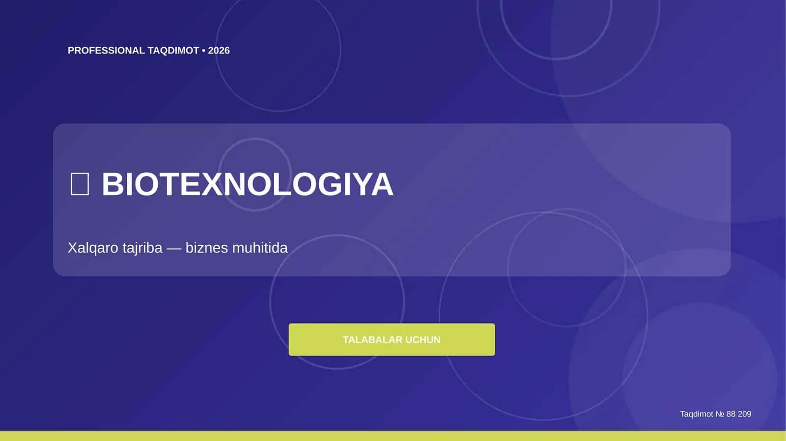 BIOTEXNOLOGIYA
