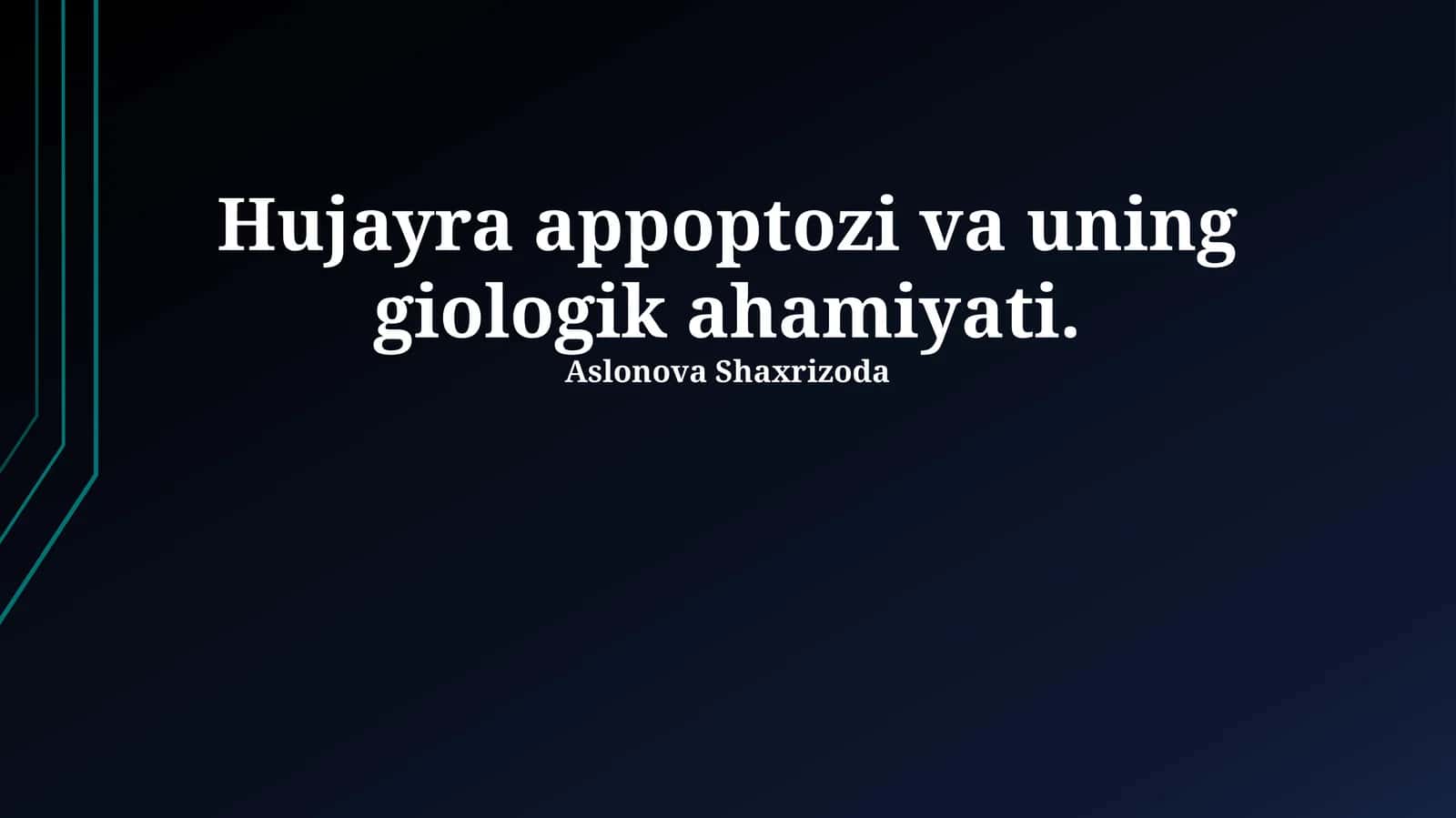 Apoptosis: Ta'rif, Mexanizmlar va Tartibga Solish