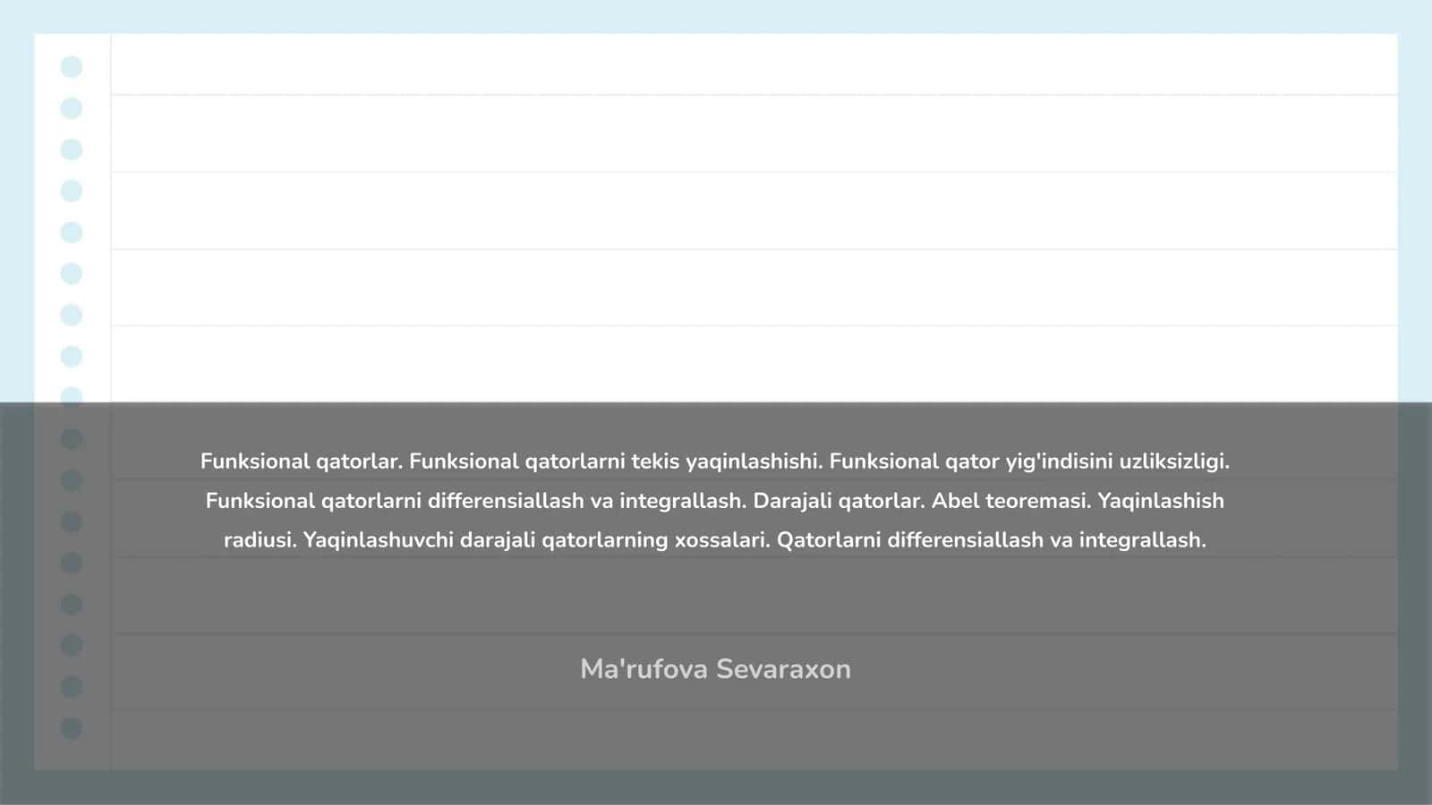 Ma'rufova Sevaraxon